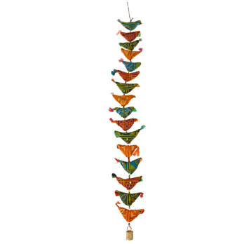 décoration suspendue 16 oiseaux en tissu