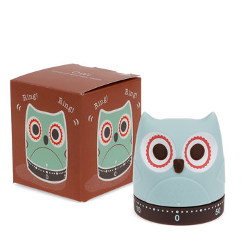 wind-up kitchen timer - owl