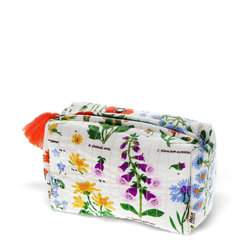 quilted makeup bag - wild flowers