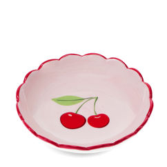 schmuckschale aus keramik mit gewelltem rand (12 cm) - cherry