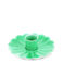 enamel flat flower candle holder - green