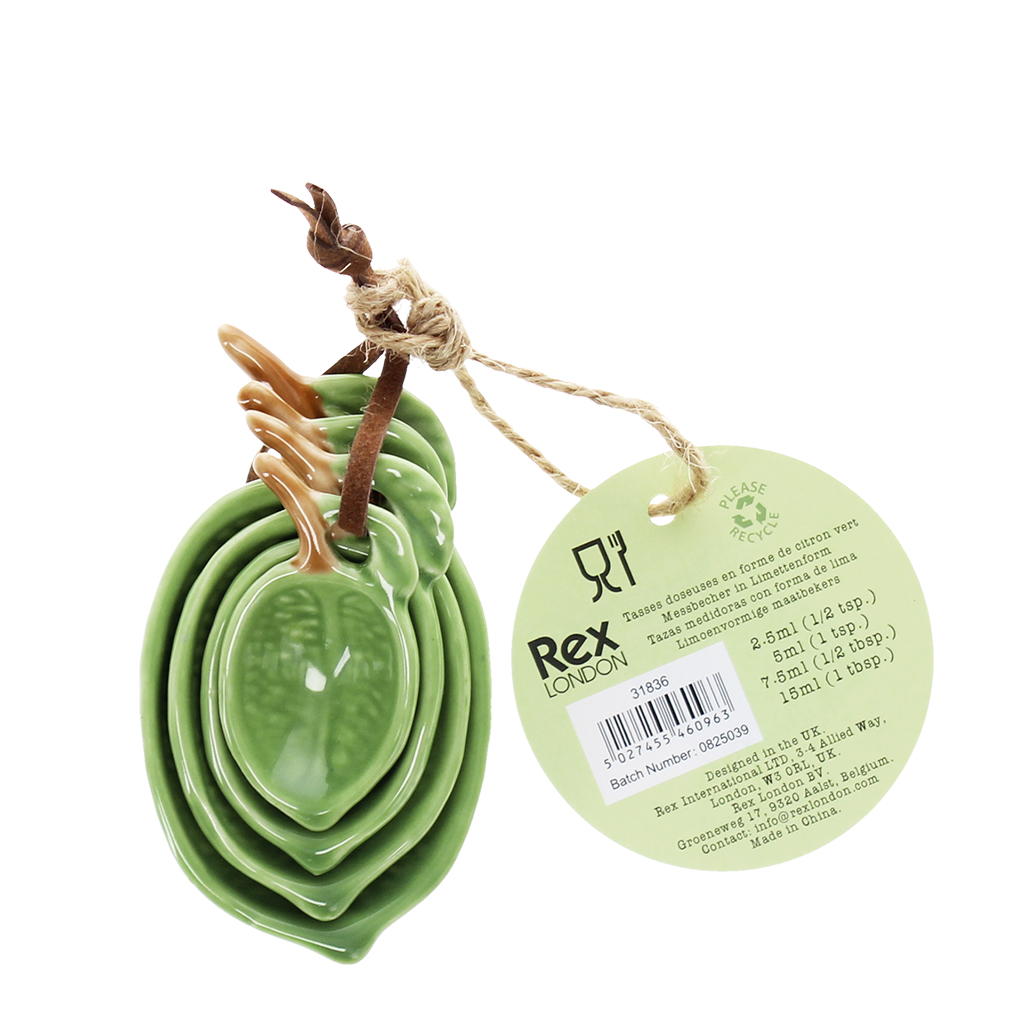 cuillères doseuses en céramique (lot de 4) - citron vert
