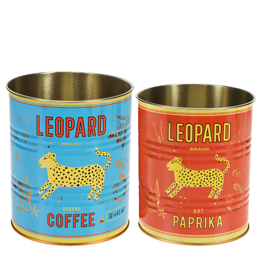 aufbewahrungsdosen leopard (2-er set)