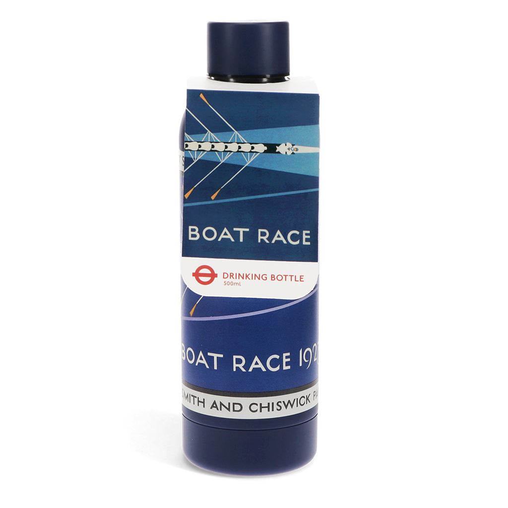 stainless steel bottle 500ml - tfl vintage poster "boat race"