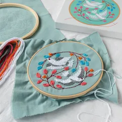 embroidery kit - peace doves embroidery kit - peace doves
