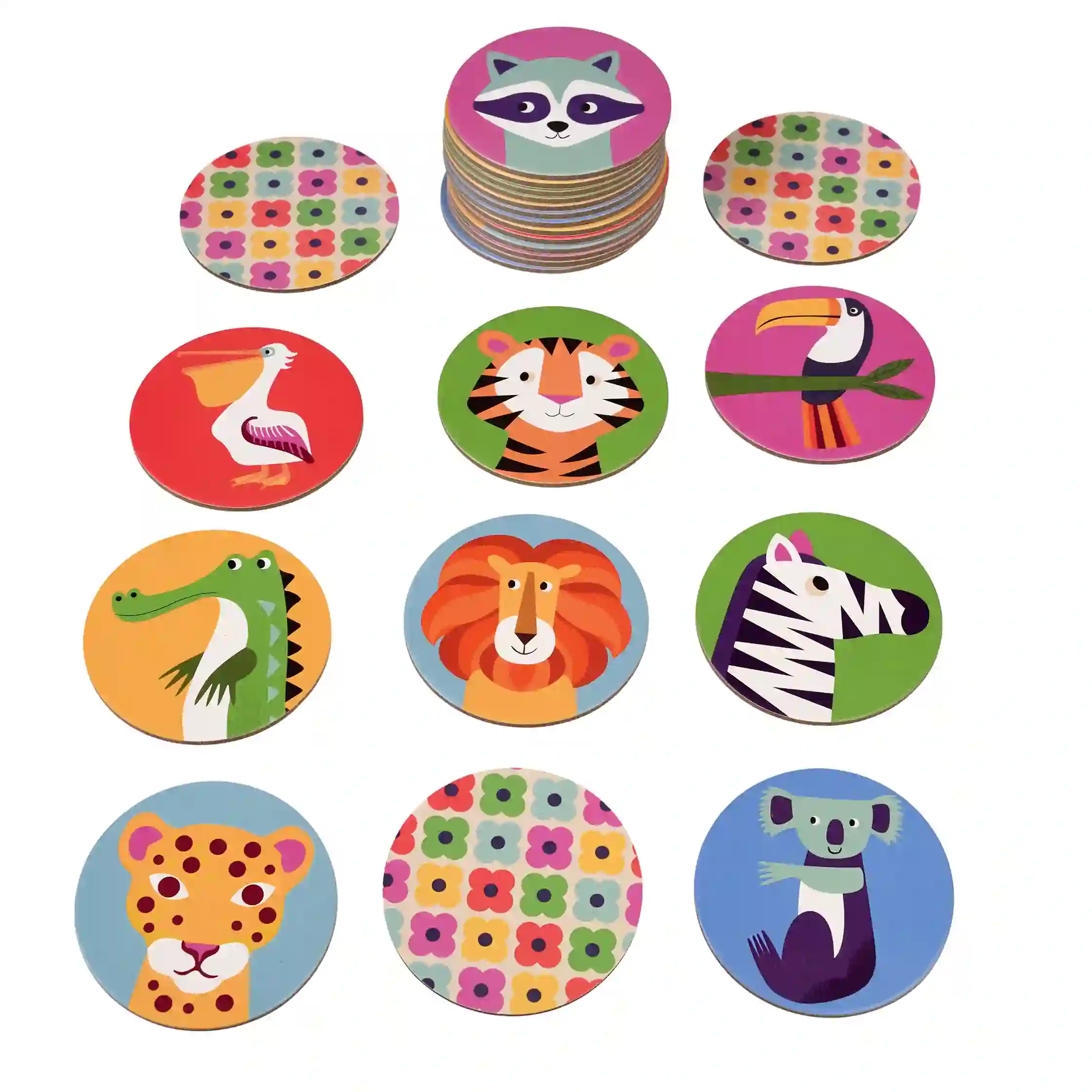 memory game (24 pieces) - colourful creatures