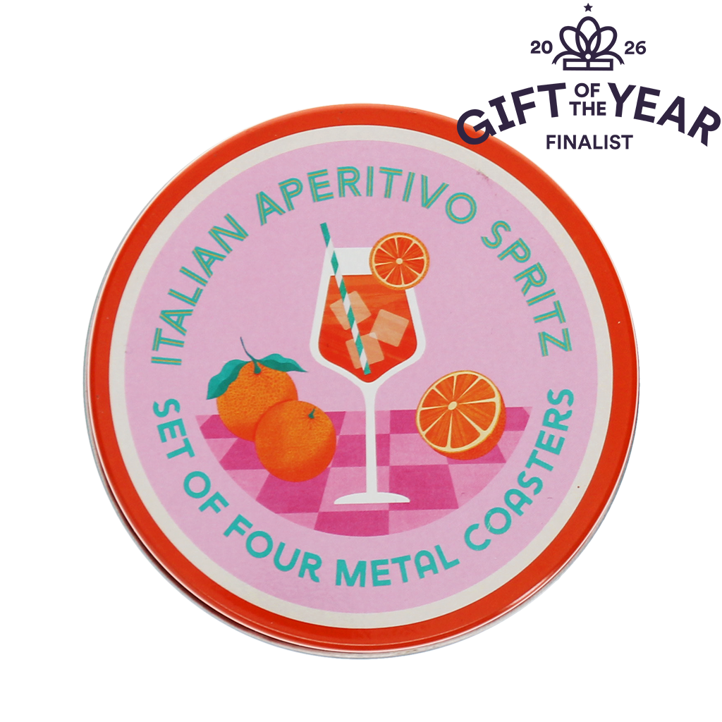 metal coasters (set of 4) - aperitivo spritz