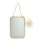 rectangular hanging mirror (15.5cm x 10.5cm) - gold tone