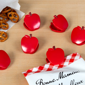 bag clips (set of 6) - apple
