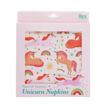 serviettes en papier (lot de 20) - licorne