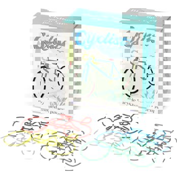 paper clips (box of 20) - cyclist