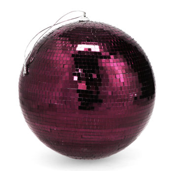hanging disco ball (20cm) - plum