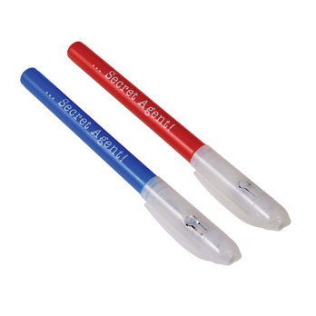 secret agent invisible ink spy pens (set of 2)