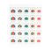 nagel-sticker colourful creatures (set mit 25 stück)
