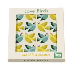 coasters (set of 4) - love birds