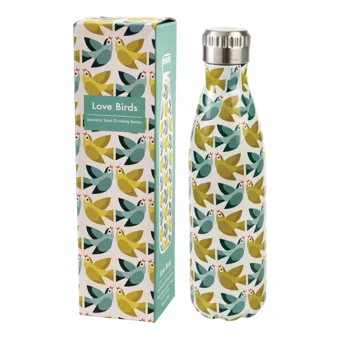 stainless steel bottle 500ml - love birds stainless steel bottle 500ml - love birds