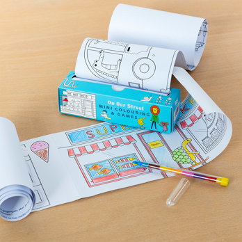 mini colouring and games - on our street