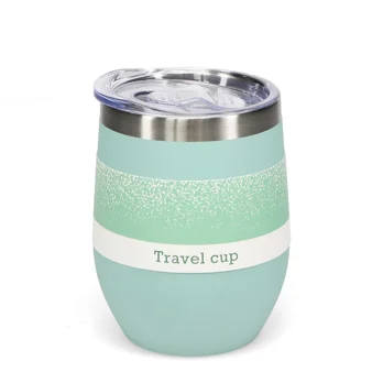 rubber coated travel cup 350ml - eggshell blue rubber coated travel cup 350ml - eggshell blue