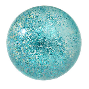 glitter bouncy ball - blue owl