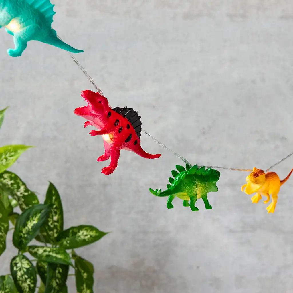 string of led dinosaur lights - prehistoric land