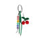 plush bag charm - crochet cherry