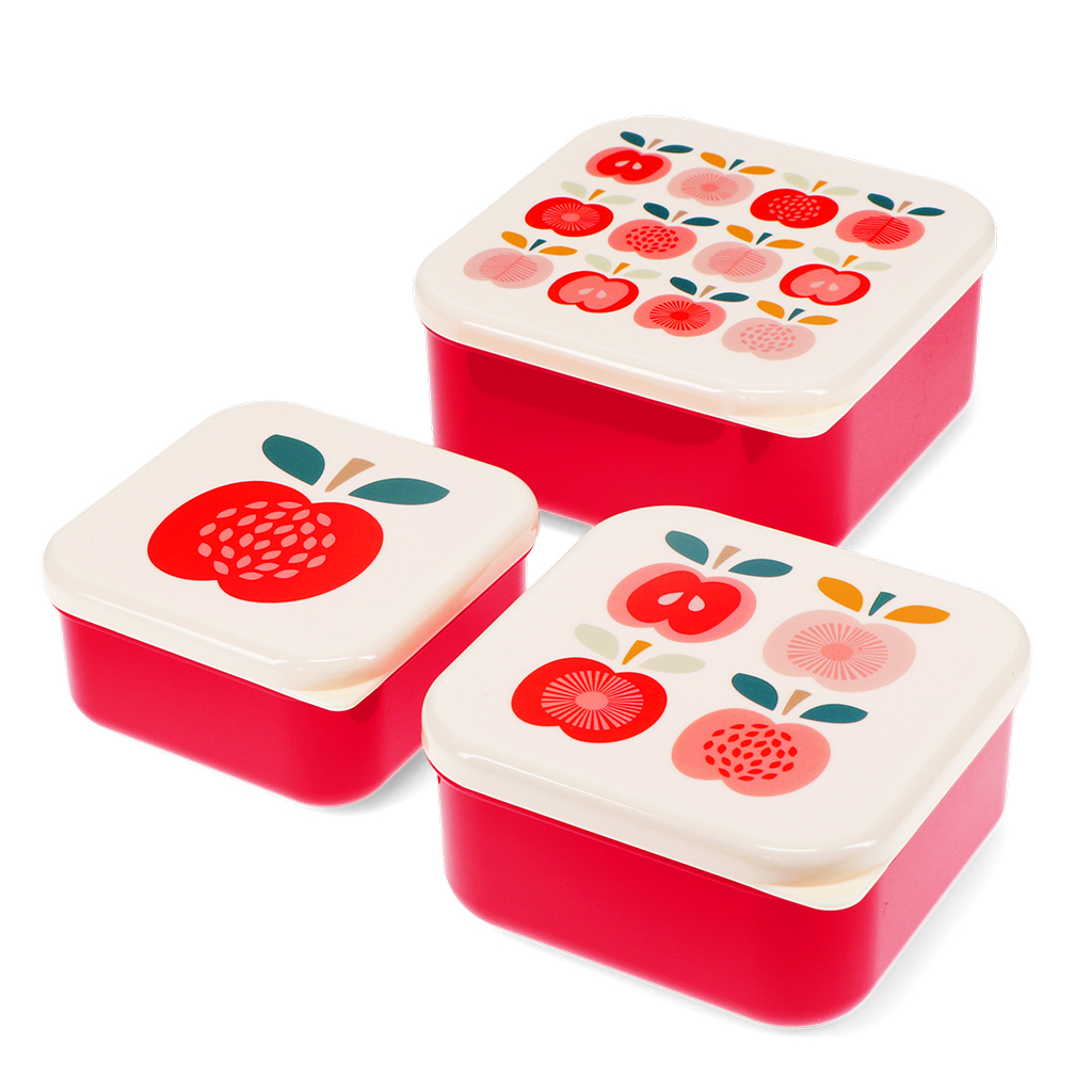 snack boxes (set of 3) - vintage apple