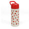 stainless steel bottle with push button lid 500ml - little strawberry