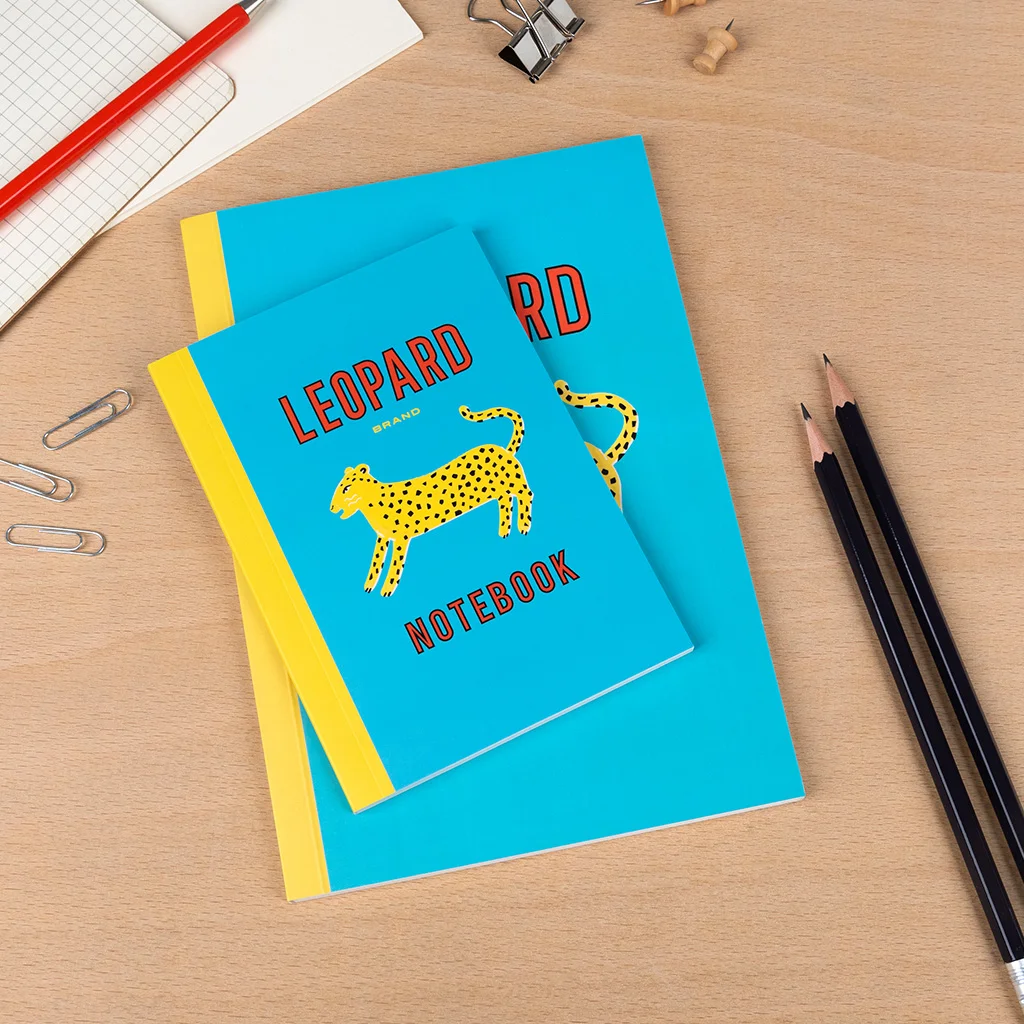 cuaderno rayas a5 leopard