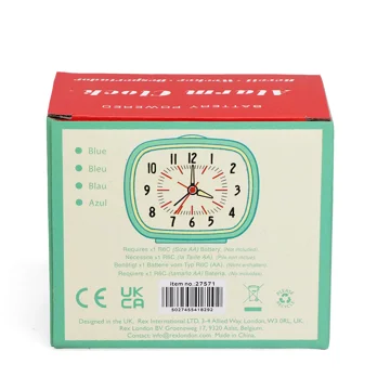 retro alarm clock - light blue retro alarm clock - light blue