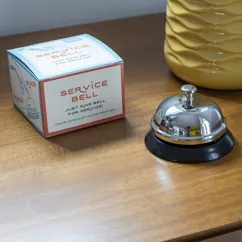 classic service bell in a retro-style box classic service bell in a retro-style box