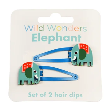 pinces à cheveux elephant wild wonders (lot de 2) pinces à cheveux elephant wild wonders (lot de 2)