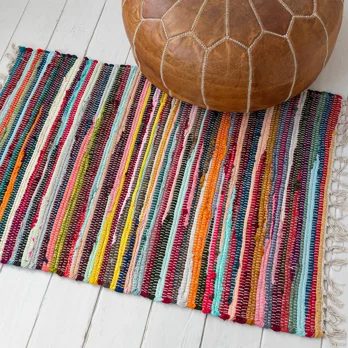 recycled rag rug (90 x 60 cm) recycled rag rug (90 x 60 cm)