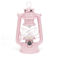 led hurricane lantern - pink