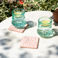 dessous de verre en céramique (lot de 2) - roses