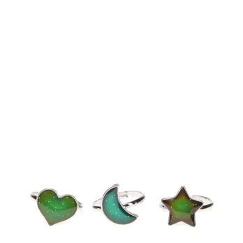 mood rings (set of 3) - heart, star & moon mood rings (set of 3) - heart, star & moon