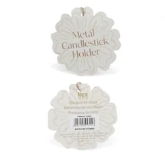 enamel candlestick (13cm) - pink enamel candlestick (13cm) - pink