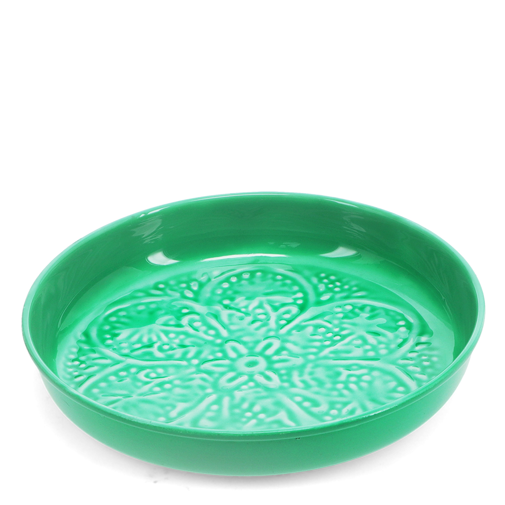 enamel trinket dish (17.5cm) - green