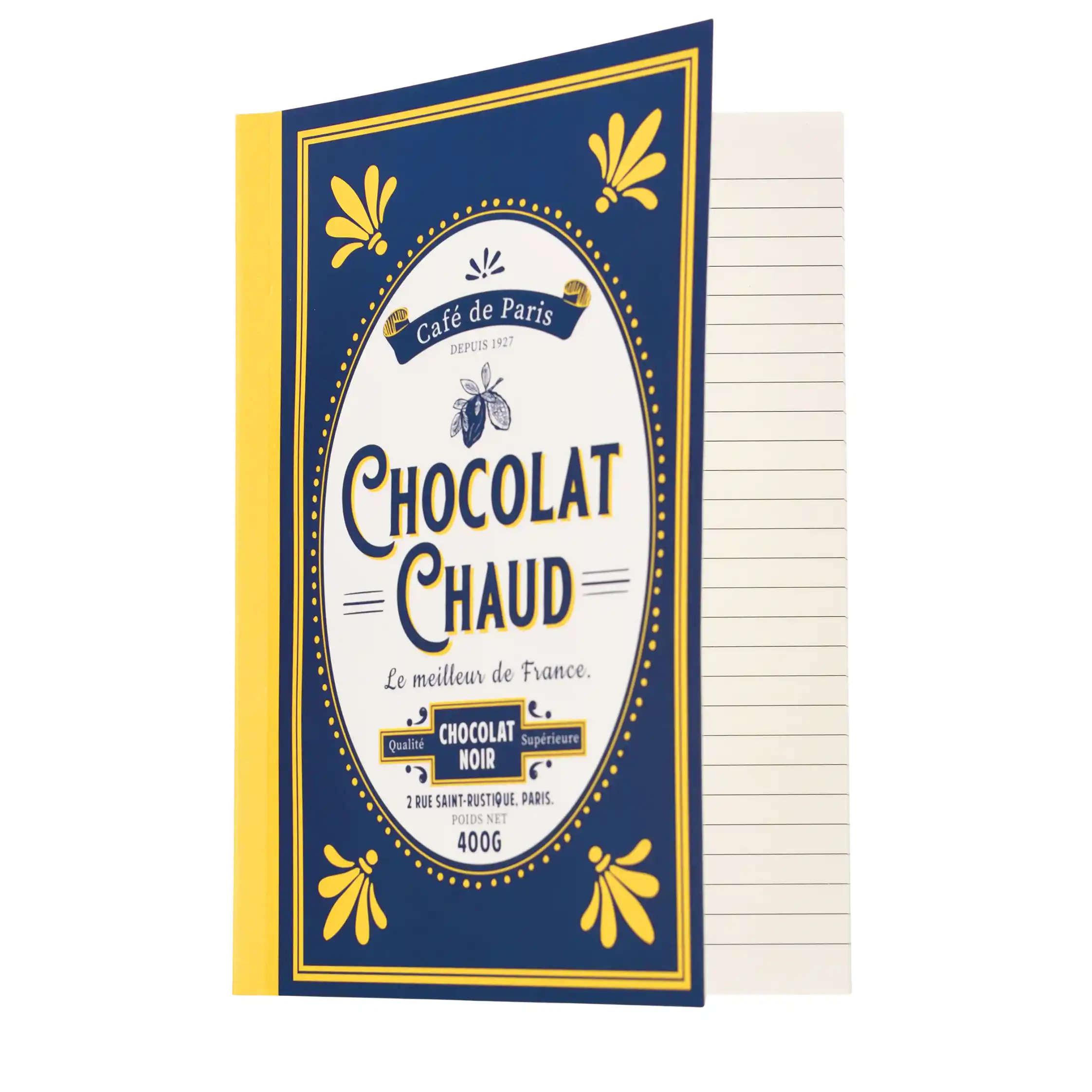 a5 notebook - café de paris "chocolate chaud"
