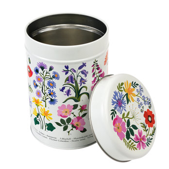 canister storage tin - wild flowers
