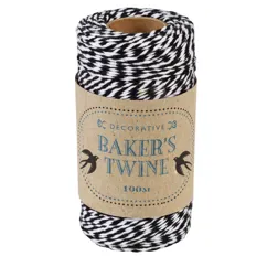 roll of twine (100m) - black and white