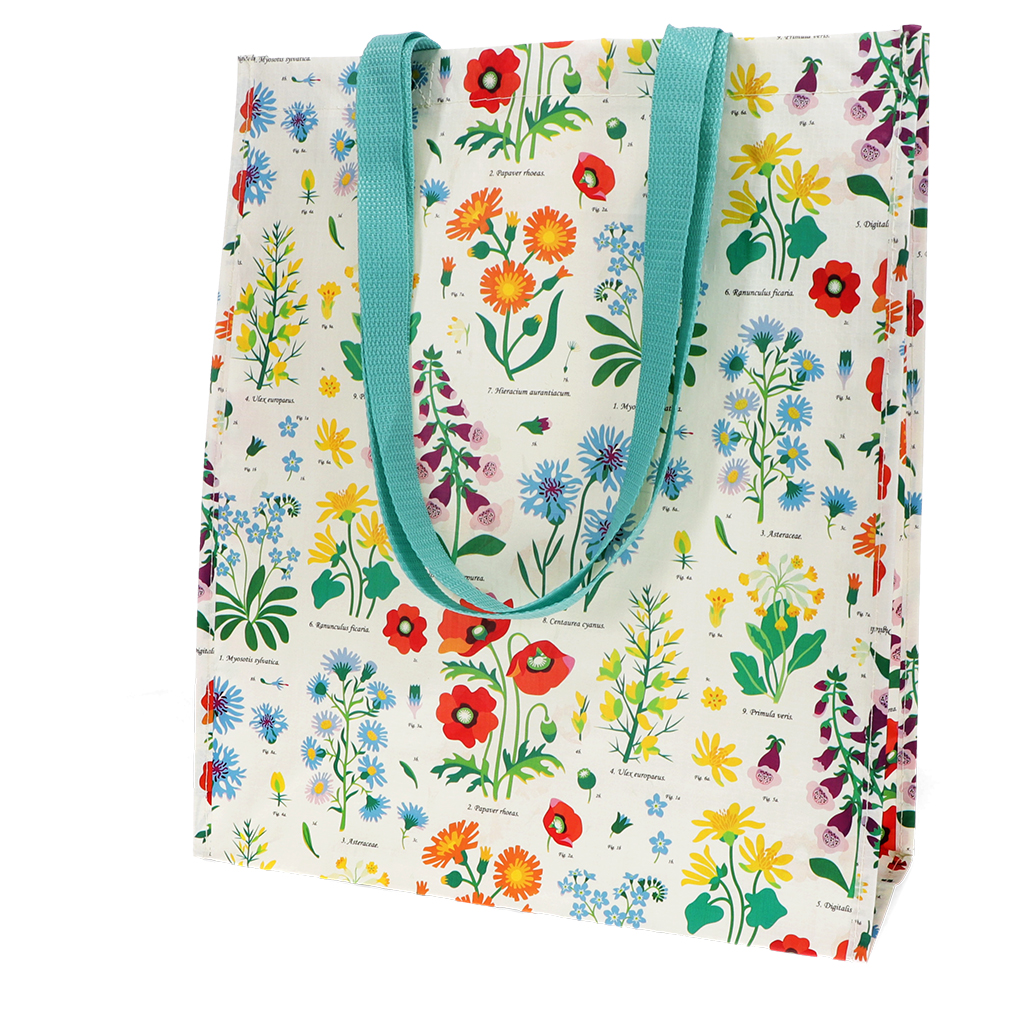 recycled shopping bag - wild flowers