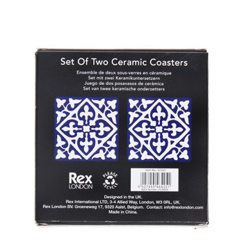 ceramic coasters (set of 2) - blue