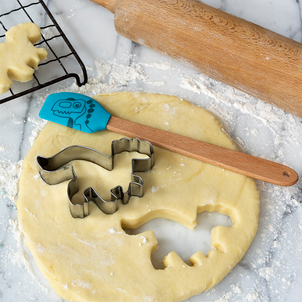cookie cutter & mini spatula - baby dinos