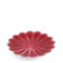 socle à bougie plat émaillé en forme de fleur (9 cm) - rouge