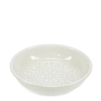 enamel trinket dish (10cm) - light grey