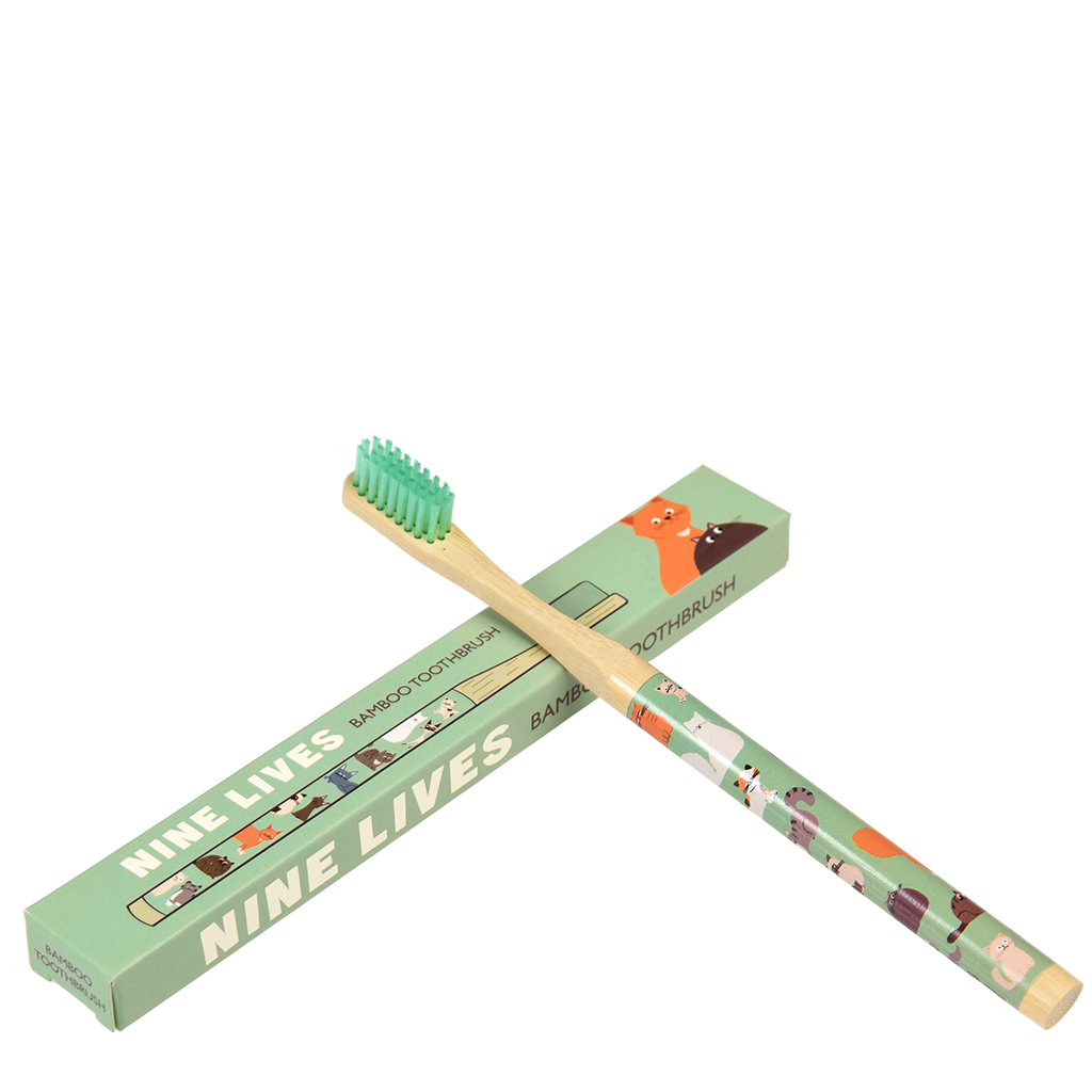 bamboo toothbrush - nine lives