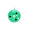 enamel chamberstick candle holder - green