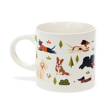 ceramic mug 350ml - dog park