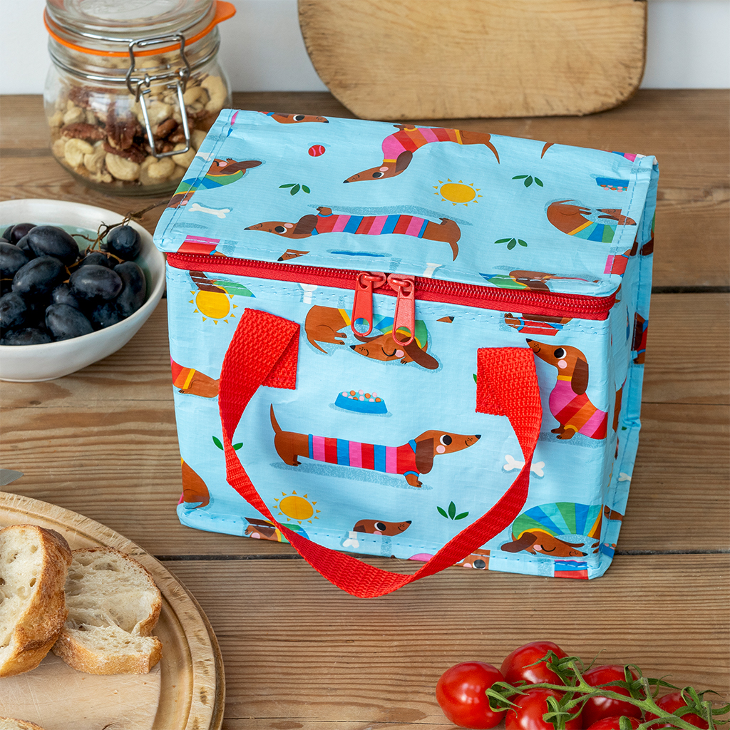 insulated lunch bag - sunny sausage dog