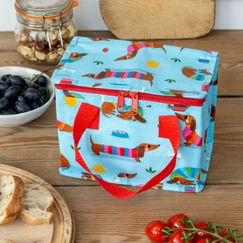 insulated lunch bag - sunny sausage dog insulated lunch bag - sunny sausage dog